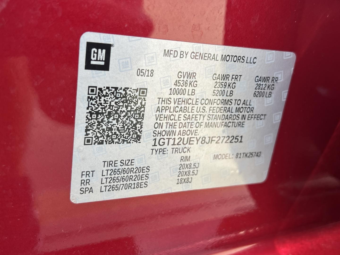 2018 MAROON /Tan Leather GMC Sierra 2500HD Denali Crew Cab 4WD (1GT12UEY8JF) with an 6.6L V8 DIESEL engine, Automatic transmission, located at 2990 Old Orchard Rd., Jackson, MO, 63755, 37.354214, -89.612106 - 2018 GMC Sierra 2500HD Denali 117xxx miles 4x4 6.6L V8 Diesel Automatic Leather Navigation Power/Heated/Cooled Seats Backup Camera Bluetooth Remote Start Cruise Power Windows/Locks/Mirrors We have financing available and we accept trades! Fill out a credit application on our website or - Photo#51