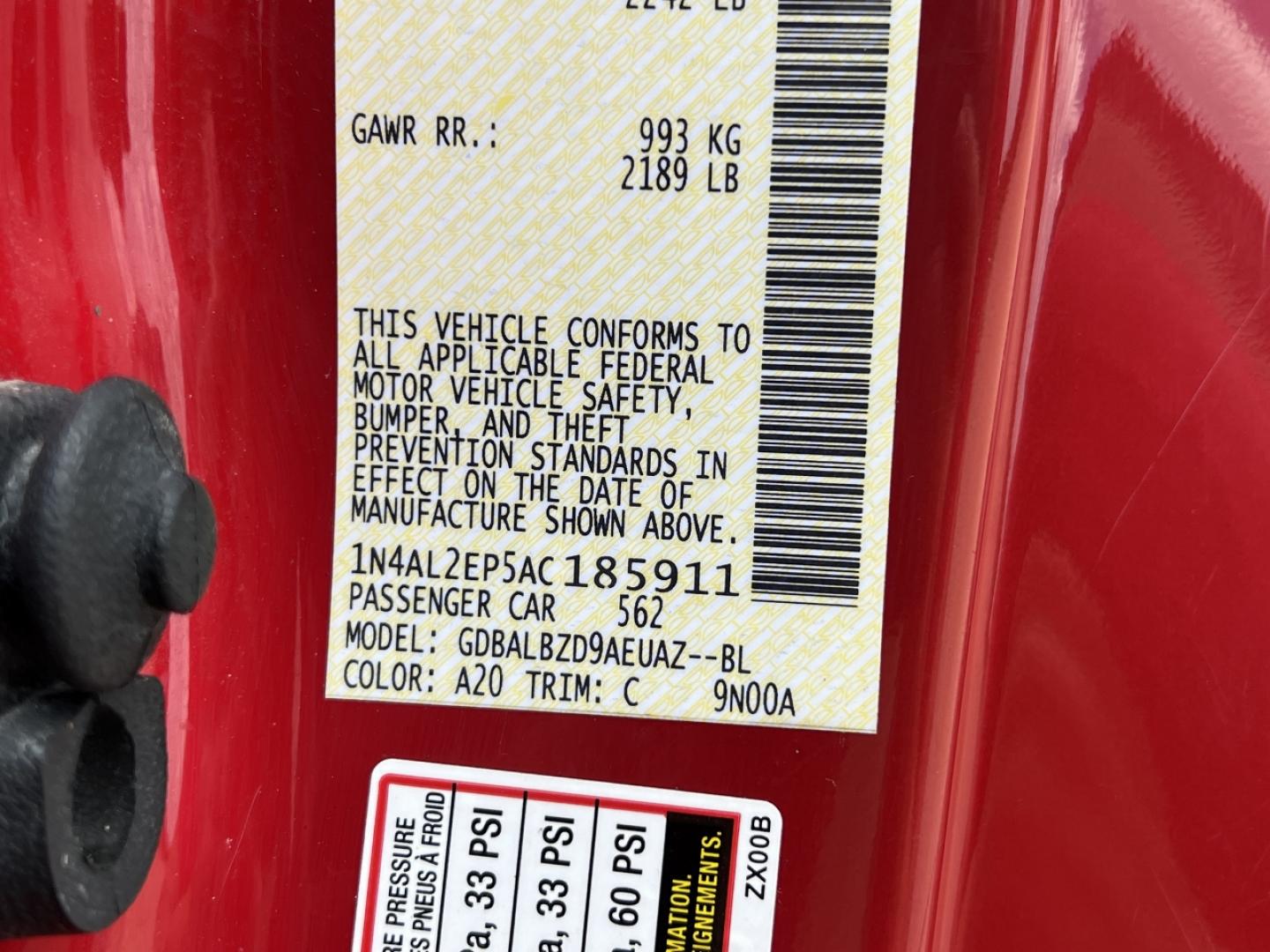 2010 RED /Tan Leather Nissan Altima 2.5 S (1N4AL2EP5AC) with an 2.5L 4 Cyl. engine, Automatic transmission, located at 2990 Old Orchard Rd., Jackson, MO, 63755, 37.354214, -89.612106 - 2010 Nissan Altima S 202xxx miles Front Wheel Drive 2.5L 4 Cyl. Automatic Leather Power Driver Seat Heated Seats Backup Camera Sunroof Cruise Power Windows/Locks/Mirrors We have financing available and we accept trades! Fill out a credit application on our website or come by today! If y - Photo#43