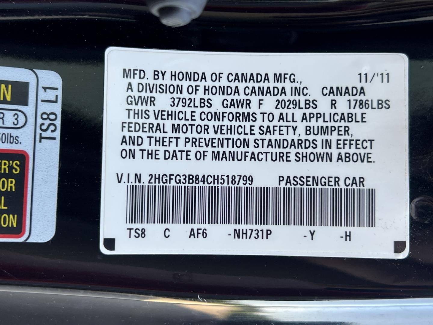 2012 BLACK /Gray Cloth Honda Civic EX (2HGFG3B84CH) with an 1.8L 4 Cyl. engine, Automatic transmission, located at 2990 Old Orchard Rd., Jackson, MO, 63755, 37.354214, -89.612106 - 2012 Honda Civic EX 155xxx miles Front Wheel Drive 1.8L 4 Cyl. Automatic Sunroof Bluetooth Cruise Power Windows/Locks/Mirrors We have financing available and we accept trades! Fill out a credit application on our website or come by today! If you have any questions, give us a call at (573) - Photo#43