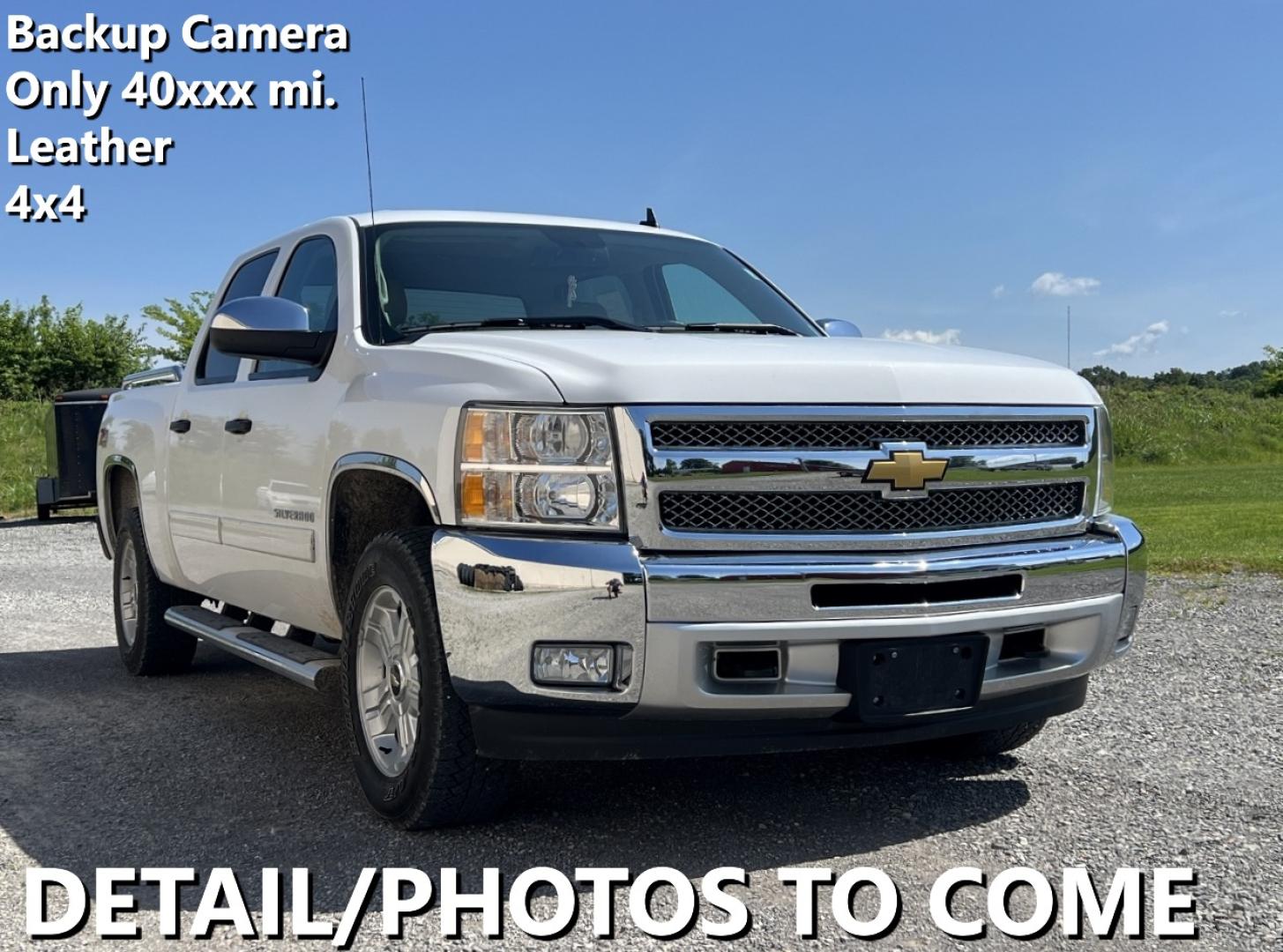 2013 WHITE /Tan Leather Chevrolet Silverado 1500 LT Crew Cab 4WD (3GCPKSE78DG) with an 5.3L V8 engine, Automatic transmission, located at 2990 Old Orchard Rd., Jackson, MO, 63755, 37.354214, -89.612106 - We have financing available and we accept trades! Fill out a credit application on our website or come by today! If you have any questions, give us a call at (573) 204-7777 or visit our website at firstautocredit.com. - Photo#0