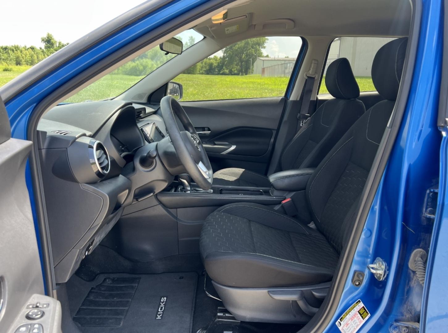 2021 BLUE /Black Cloth Nissan Kicks SV (3N1CP5CV5ML) with an 1.6L 4 Cyl. engine, CVT transmission, located at 506 S. Kingshighway, Cape Girardeau, MO, 63703, (573) 235-5000, 37.294991, -89.553635 - 2021 Nissan Kicks SV 46xxx miles Front Wheel Drive 1.6L 4 Cyl. Automatic Backup Camera Bluetooth Cruise Remote Start Power Windows/Locks/Mirrors We have financing available and we accept trades! Fill out a credit application on our website or come by today! If you have any questions, give - Photo#12