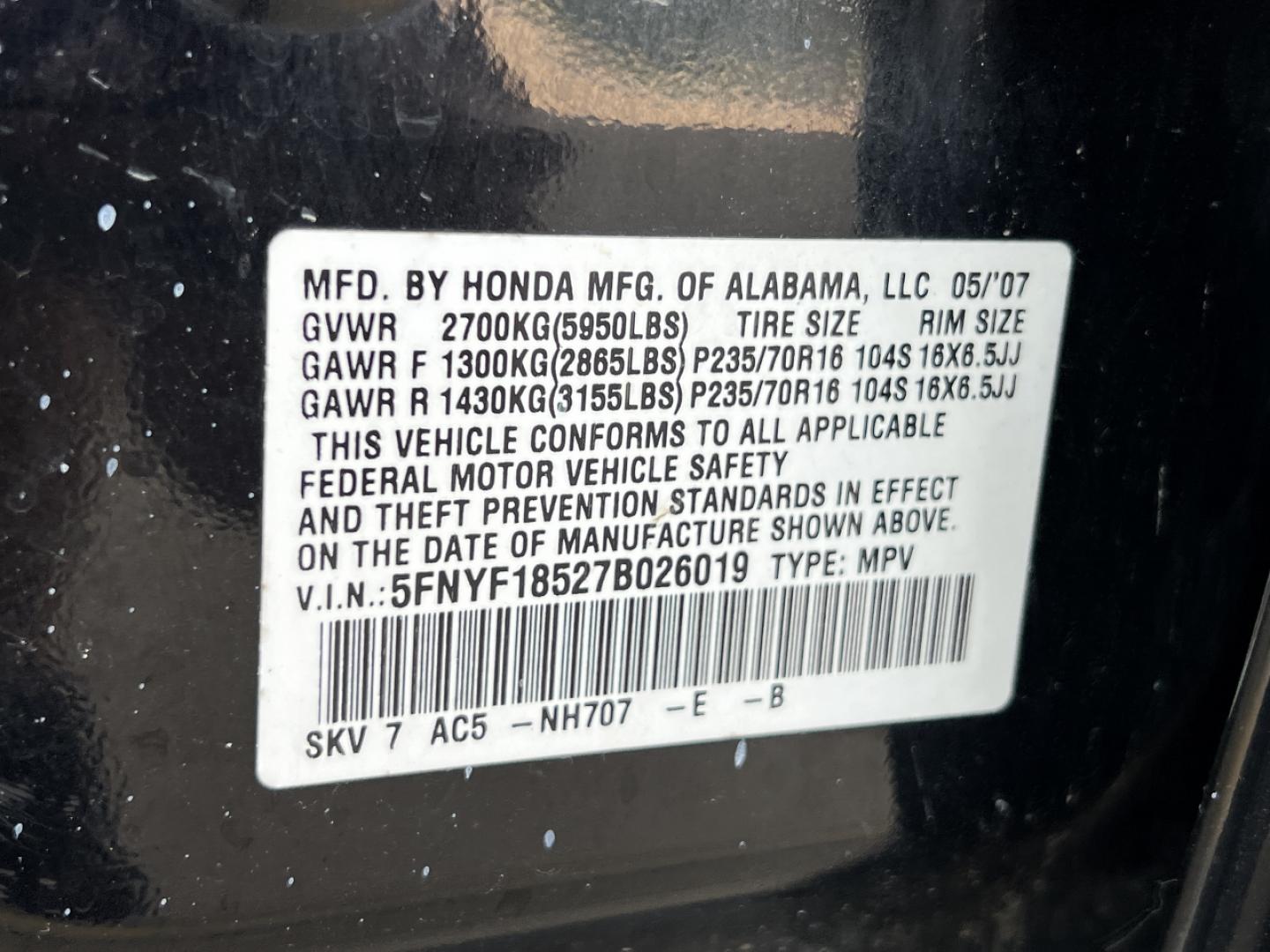 2007 BLACK /Tan Leather Honda Pilot EX-L 4WD AT (5FNYF18527B) with an 3.5L V6 engine, Automatic transmission, located at 2990 Old Orchard Rd., Jackson, MO, 63755, 37.354214, -89.612106 - 2007 Honda Pilot EX-L 134xxx miles 4 Wheel Drive 3.5L V6 Automatic Leather 3rd Row Power Driver Seat Heated Seats Sunroof Cruise Power Windows/Locks/Mirrors We have financing available and we accept trades! Fill out a credit application on our website or come by today! If you have any q - Photo#47