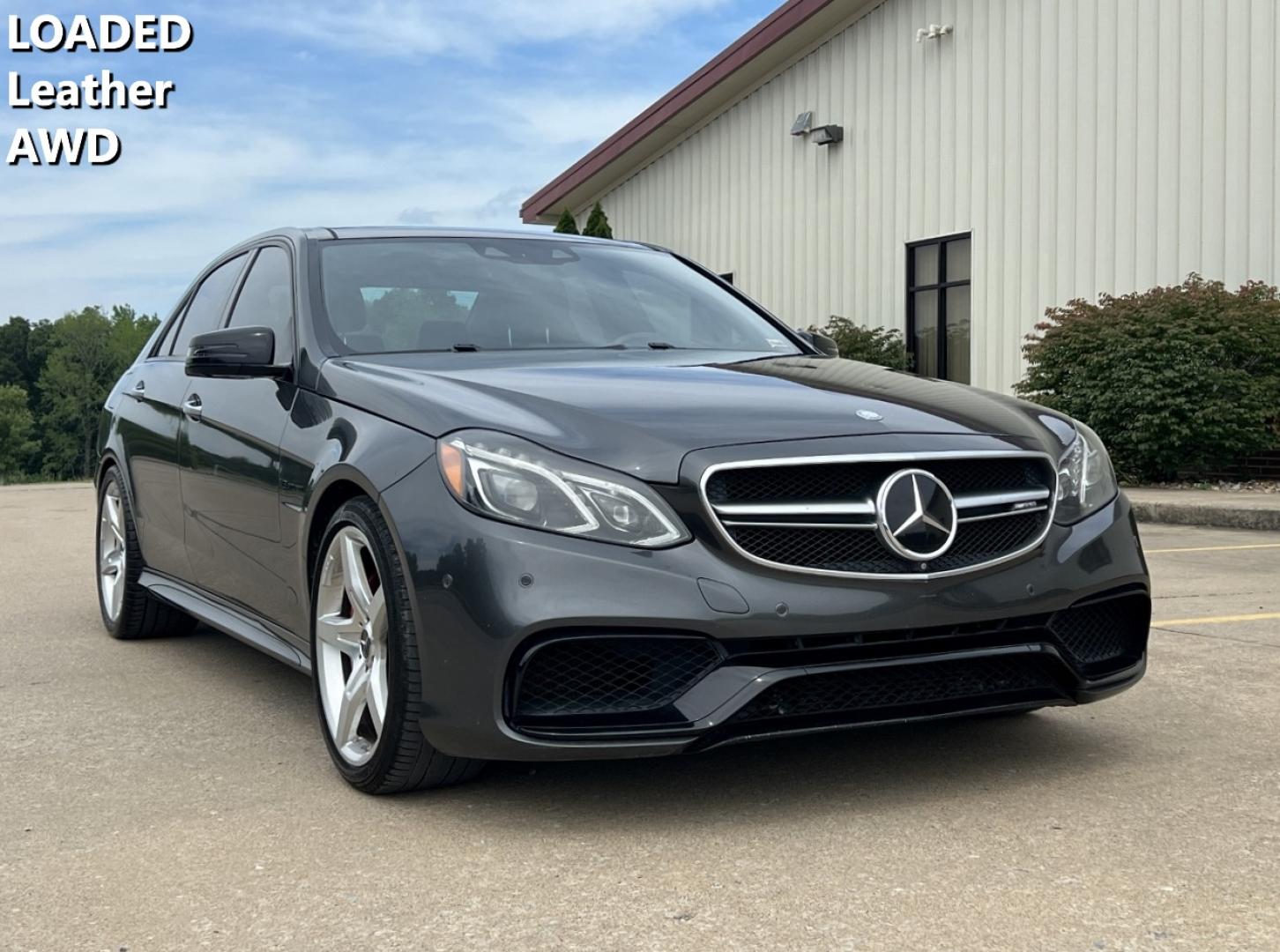 2015 GRAY /Black Leather Mercedes-Benz E-Class Wagon E63 AMG (WDDHF7GB1FB) with an 5.5L V8 engine, Automatic transmission, located at 2990 Old Orchard Rd., Jackson, MO, 63755, 37.354214, -89.612106 - 2015 Mercedes-Benz E-Class E63 AMG 169xxx miles All Wheel Drive 5.5L V8 Automatic Leather Navigation Power/Heated/Cooled Seats Backup Camera Sunroof Bluetooth Cruise Power Windows/Locks/Mirrors We have financing available and we accept trades! Fill out a credit application on our websit - Photo#0