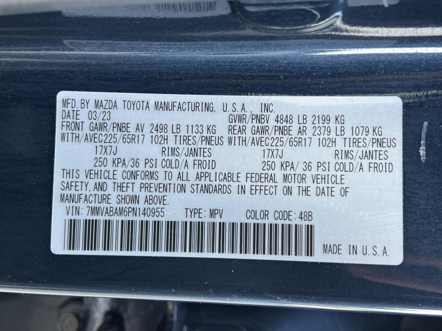 2023 BLUE /Black Mazda CX-50 2.5 S Select (7MMVABAM6PN) with an 2.5L 4 Cyl. engine, Automatic transmission, located at 2990 Old Orchard Rd., Jackson, MO, 63755, 37.354214, -89.612106 - 2023 Mazda CX-50 2.5 S Select Local 1-Owner 54xxx miles All Wheel Drive 2.5L 4 Cyl. Automatic Backup Camera Bluetooth Cruise Power Windows/Locks/Mirrors We have financing available and we accept trades! Fill out a credit application on our website or come by today! If you have any questio - Photo#37