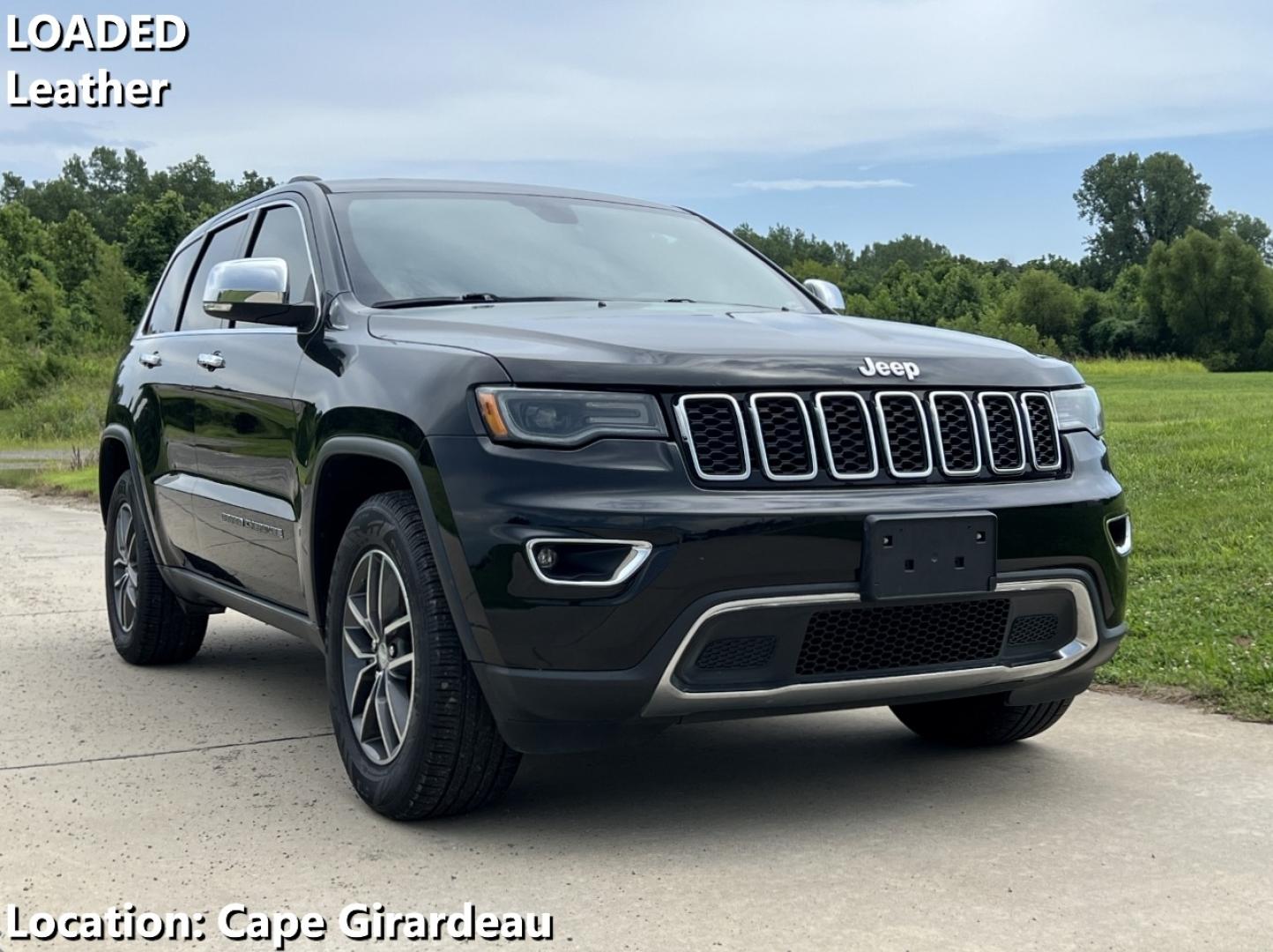 2017 BLACK /Black Leather Jeep Grand Cherokee Limited 2WD (1C4RJEBG6HC) with an 3.6L V6 engine, Automatic transmission, located at 506 S. Kingshighway, Cape Girardeau, MO, 63703, (573) 235-5000, 37.294991, -89.553635 - 2017 Jeep Grand Cherokee Limited 152xxx miles Rear Wheel Drive 3.6L V6 Automatic Leather Navigation Power/Heated/Cooled Seats Heated Rear Seats Heated Steering Wheel Backup Camera Sunroof Bluetooth Remote Start Cruise Power Windows/Locks/Mirrors We have financing available and we acc - Photo#0