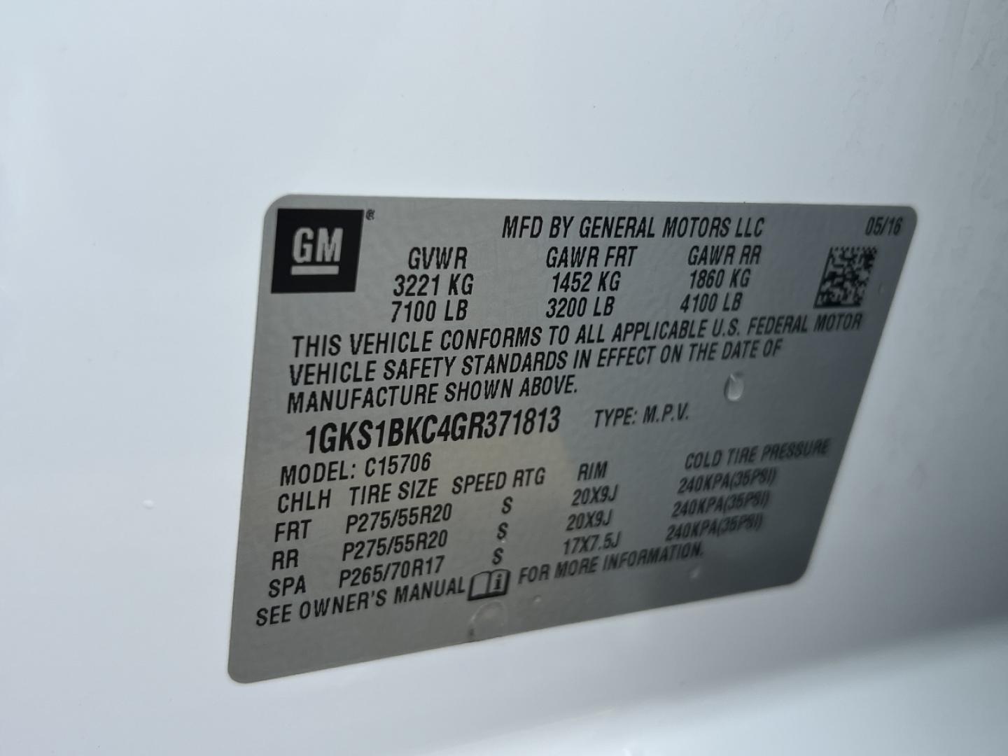 2016 WHITE /Tan Leather GMC Yukon SLT 2WD (1GKS1BKC4GR) with an 5.3L V8 engine, Automatic transmission, located at 506 S. Kingshighway, Cape Girardeau, MO, 63703, (573) 235-5000, 37.294991, -89.553635 - 2016 GMC Yukon SLT 151xxx miles Rear Wheel Drive 5.3L V8 Automatic Leather 3rd Row Navigation Rear Entertainment Power/Heated/Cooled Seats Heated Rear Seats Backup Camera Sunroof Bluetooth Remote Start Cruise Power Windows/Locks/Mirrors We have financing available and we accept trad - Photo#57