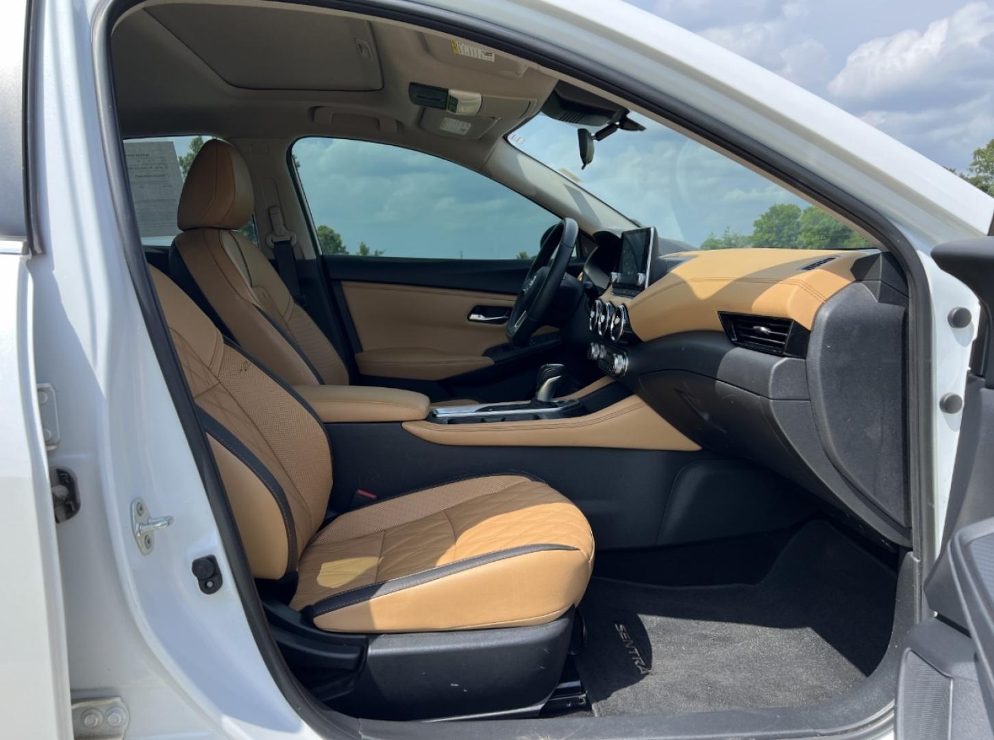 2023 WHITE /Tan Leather Nissan Sentra SV (3N1AB8CV9PY) with an 1.8L 4 Cyl. engine, CVT transmission, located at 506 S. Kingshighway, Cape Girardeau, MO, 63703, (573) 235-5000, 37.294991, -89.553635 - 2023 Nissan Sentra SV 1-Owner 50xxx miles Front Wheel Drive 2.0L 4 Cyl. Automatic Leather Backup Camera Power Driver Seat Heated Seats Heated Steering Wheel Sunroof Bluetooth Remote Start Cruise Power Windows/Locks/Mirrors We have financing available and we accept trades! Fill out a - Photo#17