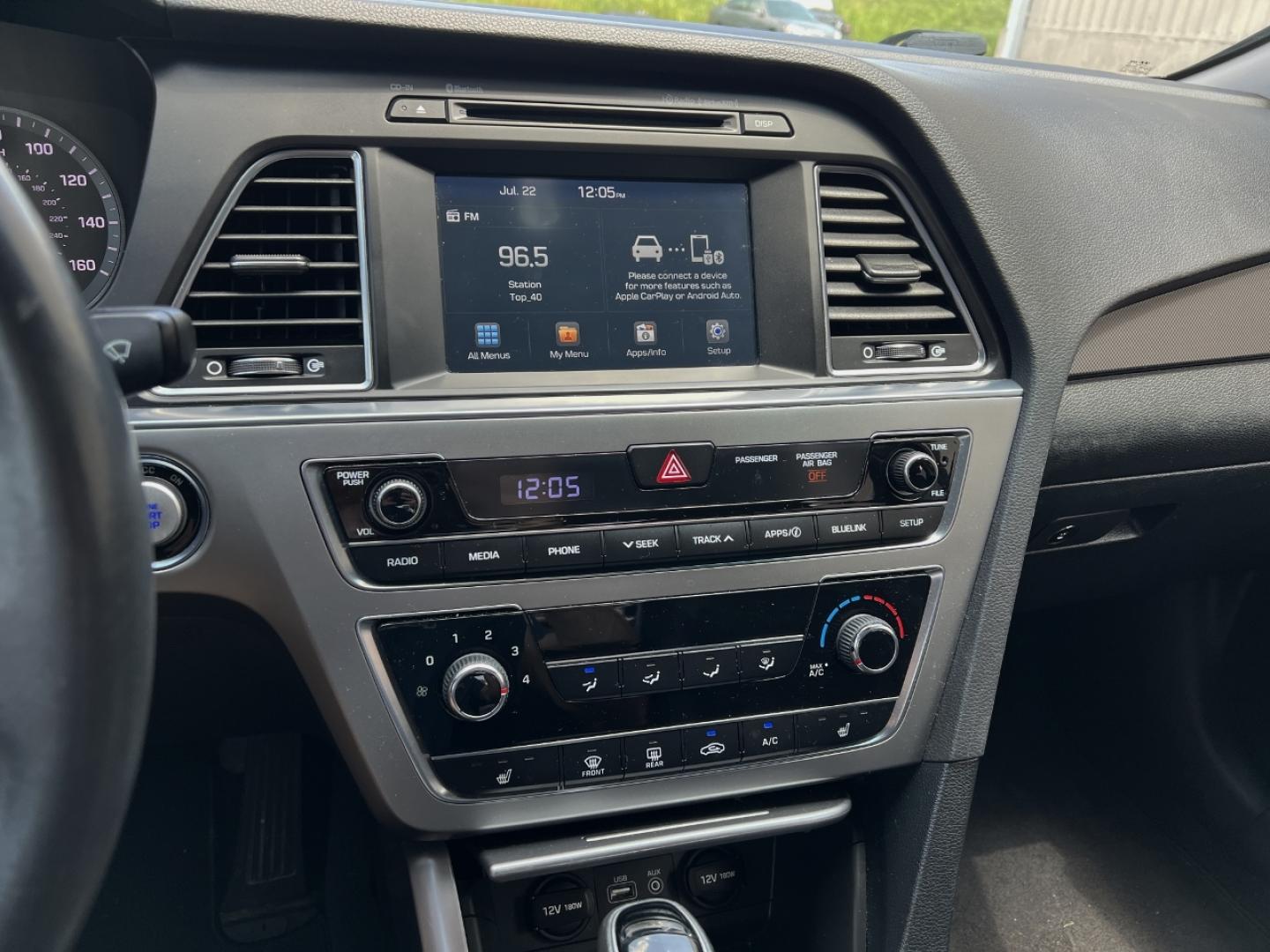 2017 BLACK /Black Leather Hyundai Sonata Sport (5NPE34AF8HH) with an 2.4L 4 Cyl. engine, Automatic transmission, located at 2990 Old Orchard Rd., Jackson, MO, 63755, 37.354214, -89.612106 - We have financing available and we accept trades! Fill out a credit application on our website or come by today! If you have any questions, give us a call at (573) 204-7777 or visit our website at firstautocredit.com. - Photo#5