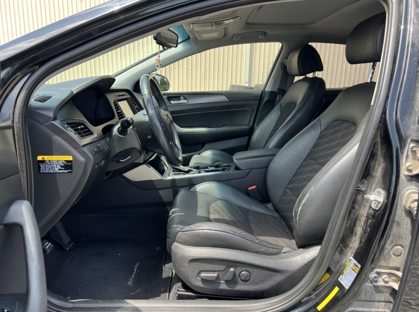 2017 BLACK /Black Leather Hyundai Sonata Sport (5NPE34AF8HH) with an 2.4L 4 Cyl. engine, Automatic transmission, located at 2990 Old Orchard Rd., Jackson, MO, 63755, 37.354214, -89.612106 - We have financing available and we accept trades! Fill out a credit application on our website or come by today! If you have any questions, give us a call at (573) 204-7777 or visit our website at firstautocredit.com. - Photo#6