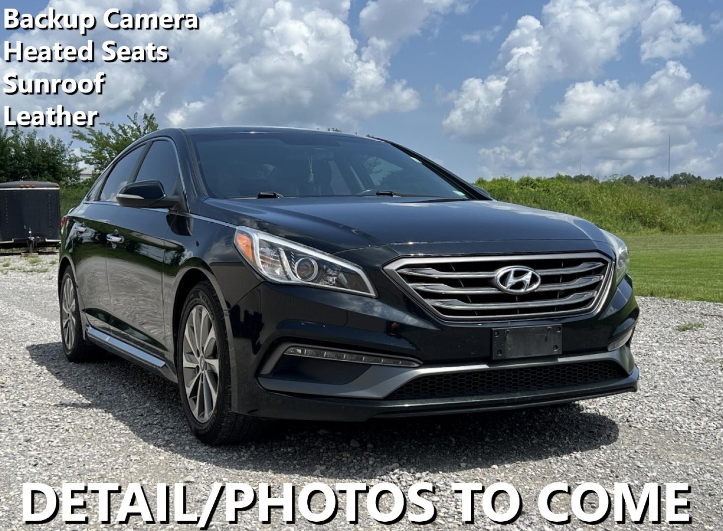 2017 BLACK /Black Leather Hyundai Sonata Sport (5NPE34AF8HH) with an 2.4L 4 Cyl. engine, Automatic transmission, located at 2990 Old Orchard Rd., Jackson, MO, 63755, 37.354214, -89.612106 - We have financing available and we accept trades! Fill out a credit application on our website or come by today! If you have any questions, give us a call at (573) 204-7777 or visit our website at firstautocredit.com. - Photo#0