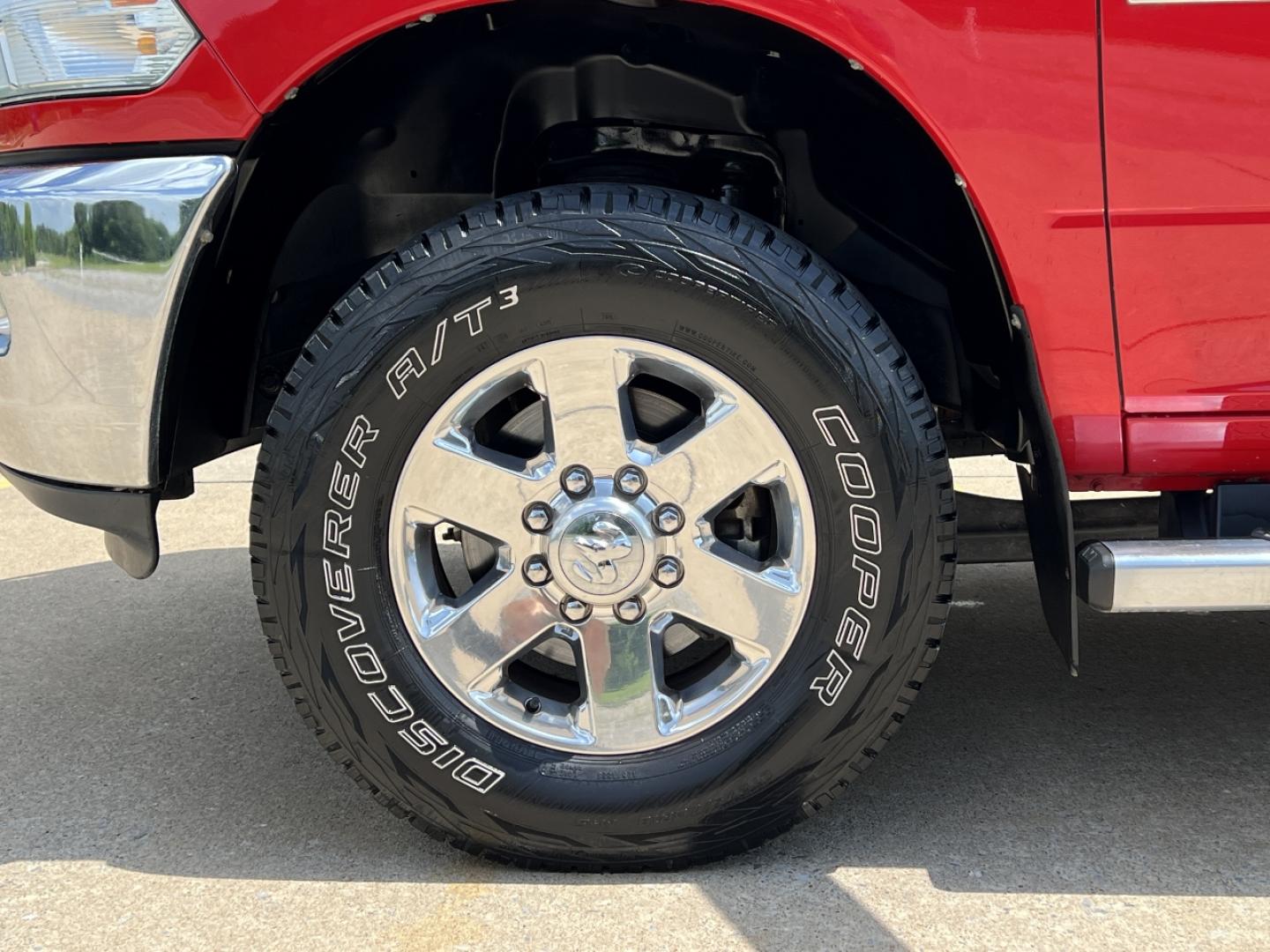 2014 RED /Gray Cloth RAM 2500 Big Horn Crew Cab 4WD (3C6TR5DT4EG) with an 5.7L V8 engine, Automatic transmission, located at 506 S. Kingshighway, Cape Girardeau, MO, 63703, (573) 235-5000, 37.294991, -89.553635 - 2014 Ram 2500 Heavy Duty Big Horn Only 52xxx miles 4x4 5.7L V8 HEMI Automatic Power Driver Seat Bluetooth Remote Start Cruise Power Windows/Locks/Mirrors We have financing available and we accept trades! Fill out a credit application on our website or come by today! If you have any questi - Photo#34