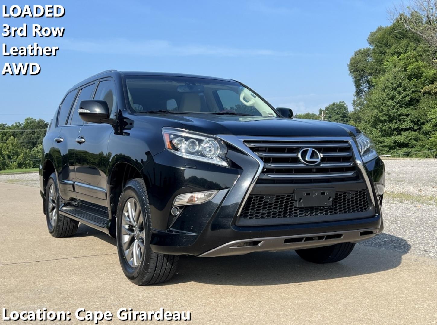 2014 BLACK /Tan Leather Lexus GX 460 Luxury (JTJJM7FX7E5) with an 4.6L V8 engine, Automatic transmission, located at 506 S. Kingshighway, Cape Girardeau, MO, 63703, (573) 235-5000, 37.294991, -89.553635 - 2014 Lexus GX 460 Luxury 138xxx miles All Wheel Drive 4.6L V8 Automatic Leather 3rd Row New Tires Navigation Power/Heated/Cooled Seats Heated Rear Seats Heated Steering Wheel Backup Camera Sunroof Bluetooth Cruise Power Windows/Locks/Mirrors We have financing available and we accept - Photo#0