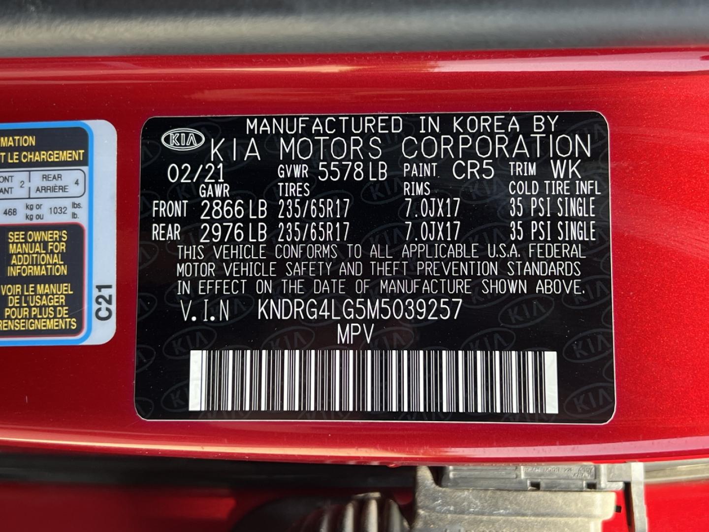 2021 RED /Black Leather Kia Sorento Hybrid S (KNDRG4LG5M5) with an 1.6L 4 Cyl. HYBRID engine, Automatic transmission, located at 506 S. Kingshighway, Cape Girardeau, MO, 63703, (573) 235-5000, 37.294991, -89.553635 - 2021 Kia Sorento Hybrid S 1-Owner 104xxx miles Front Wheel Drive 1.6L 4 Cyl. Hybrid Automatic Leather 3rd Row Backup Camera Power Driver Seat Heated Seats Bluetooth Remote Start Cruise Power Windows/Locks/Mirrors We have financing available and we accept trades! Fill out a credit appl - Photo#43