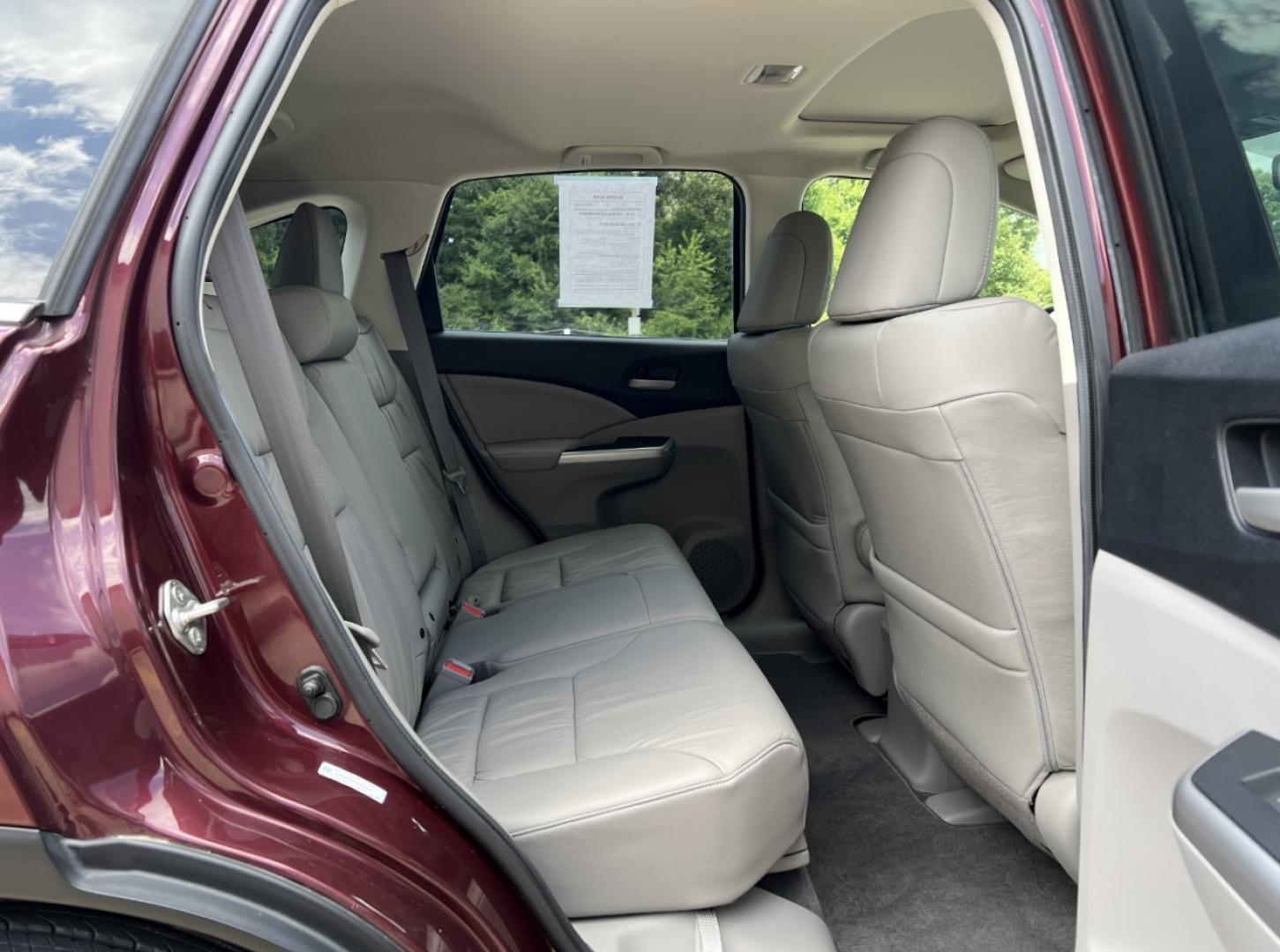 2013 MAROON /Gray Leather Honda CR-V EX-L 4WD (5J6RM4H7XDL) with an 2.4L 4 Cyl. engine, Automatic transmission, located at 506 S. Kingshighway, Cape Girardeau, MO, 63703, (573) 235-5000, 37.294991, -89.553635 - 2013 Honda CR-V EX-L Local 1-Owner Only 29xxx miles All Wheel Drive 2.4L 4 Cyl. Automatic Leather Backup Camera Power Driver Seat Heated Seats Sunroof Bluetooth Cruise Power Windows/Locks/Mirrors We have financing available and we accept trades! Fill out a credit application on our web - Photo#18