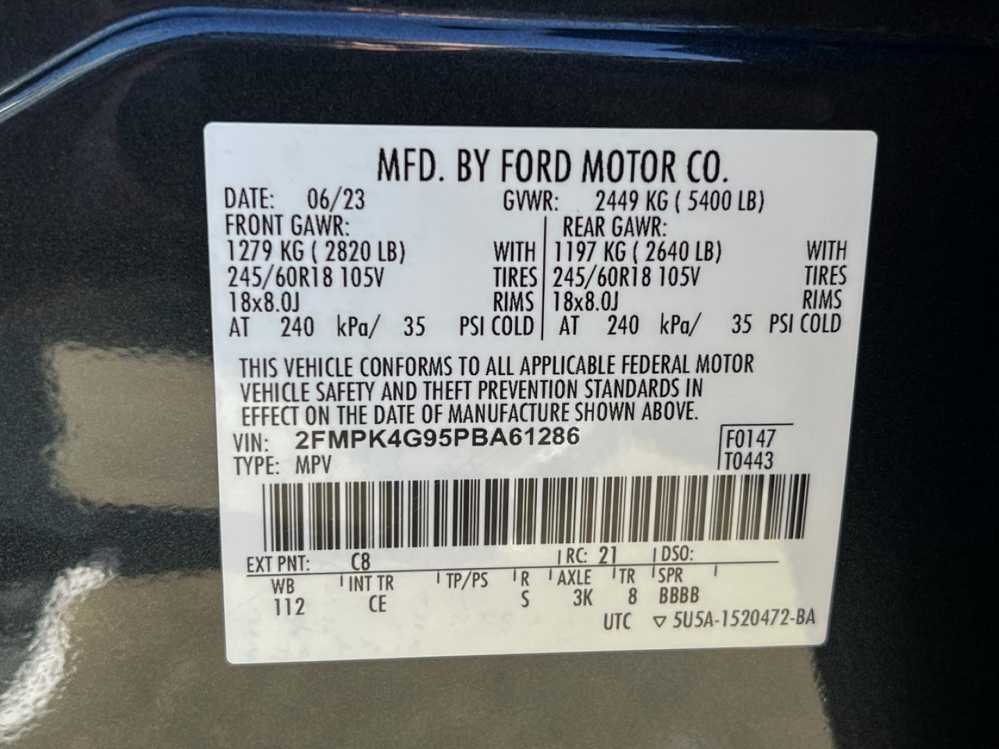 2023 BLUE /Black Cloth FORD EDGE SE (2FMPK4G95PB) with an 2.0L 4 Cyl. engine, Automatic transmission, located at 2990 Old Orchard Rd., Jackson, MO, 63755, 37.354214, -89.612106 - 2023 Ford Edge SE 1-Owner 109xxx miles All Wheel Drive 2.0L 4 Cyl. Automatic Backup Camera Bluetooth Cruise Power Windows/Locks/Mirrors We have financing available and we accept trades! Fill out a credit application on our website or come by today! If you have any questions, give us a cal - Photo#41
